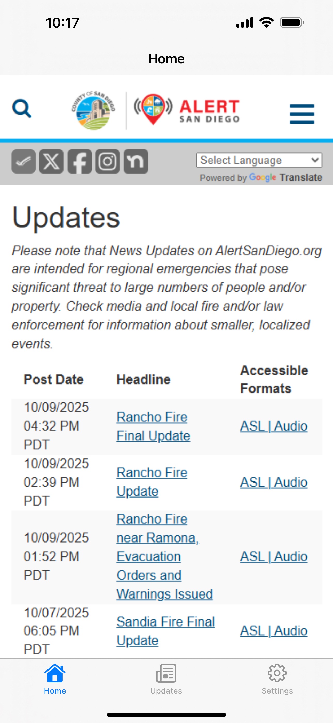 Important Emergency Information