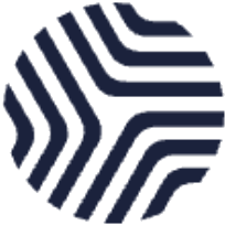A circle with three sets of trianglular black and white stripes meeting in the middle. A circle with three sets of trianglular black and white stripes meeting in the middle.